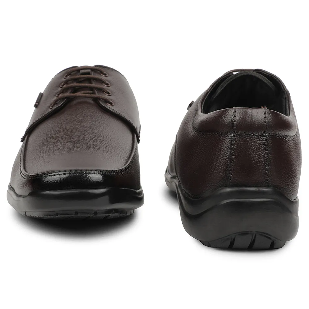 Fortune Brown Formal Lacing Derby Shoes For Men REL-1 By Liberty