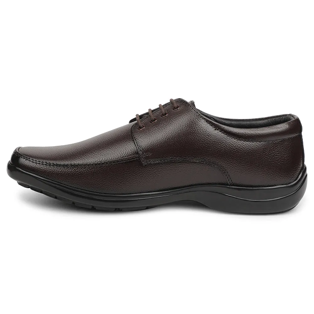 Fortune Brown Formal Lacing Derby Shoes For Men REL-1 By Liberty