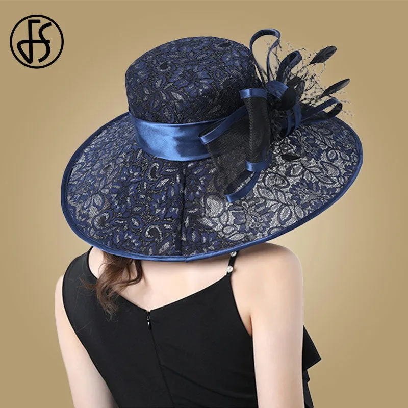 FS Daring Bow Embellished Wide Brim Hats (Multiple Colors)