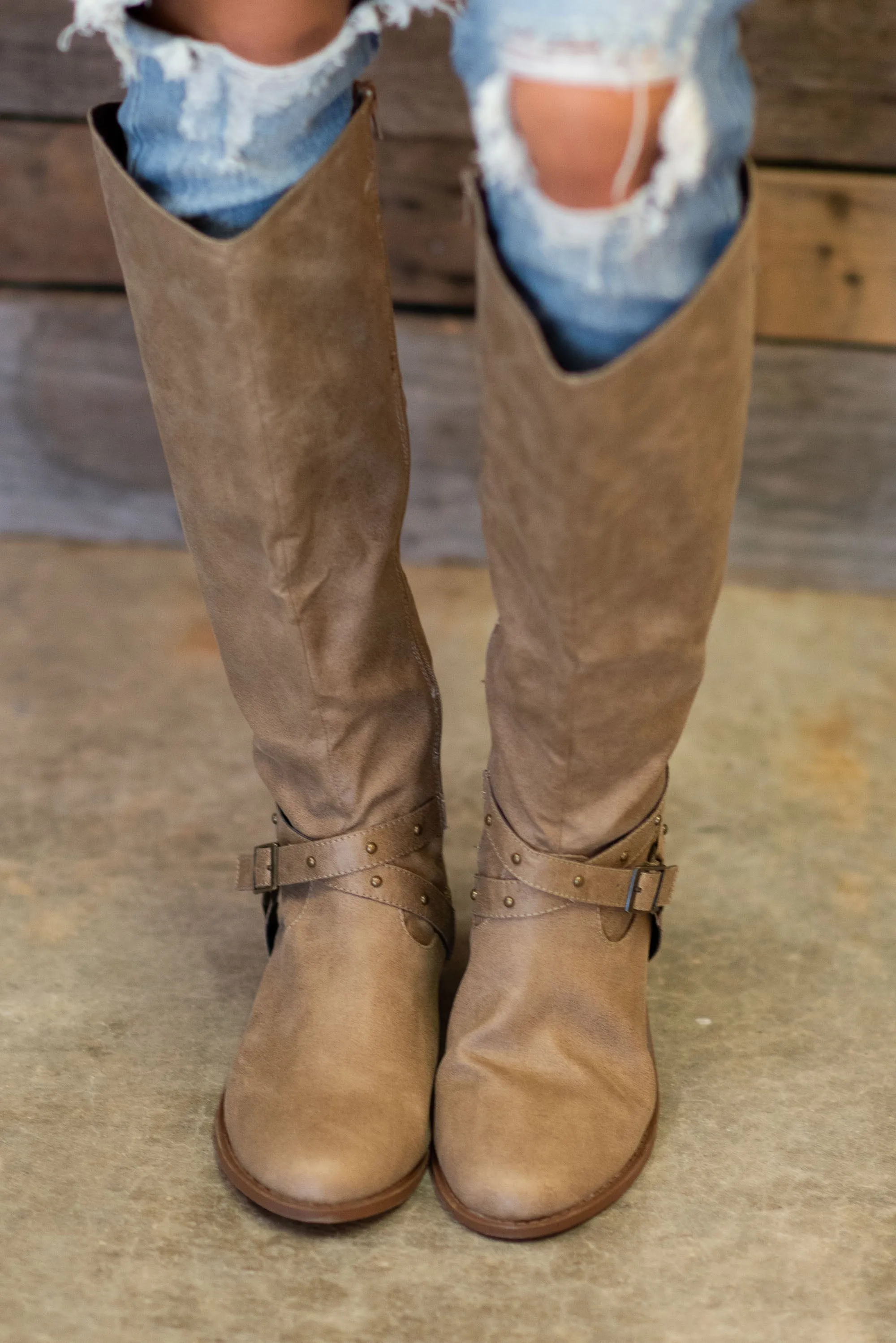 Get A Move On Boots, Taupe