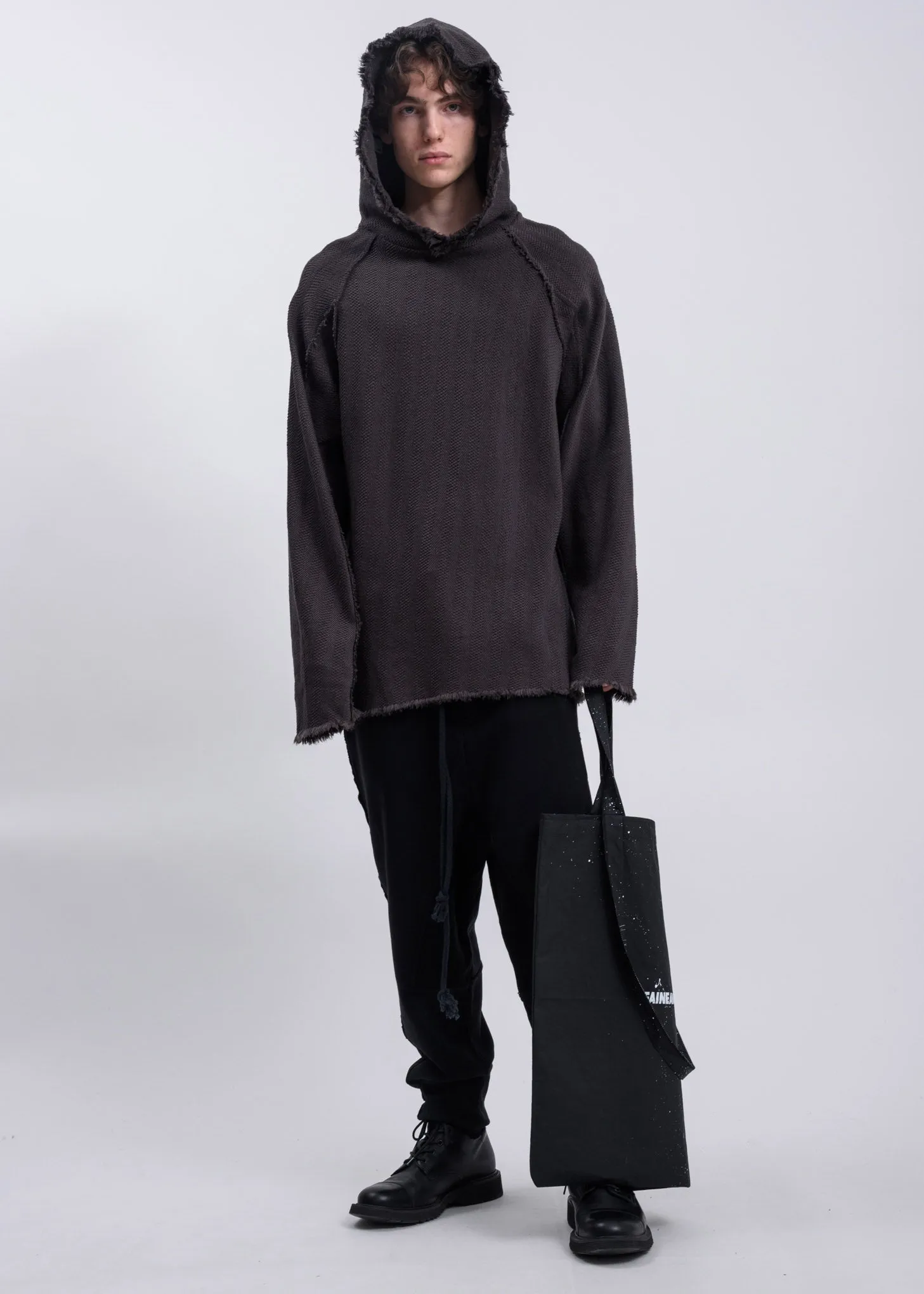 Grey Selvedge Hoodie