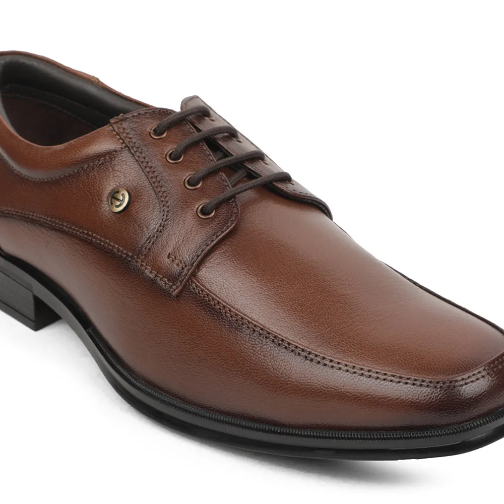 Healers Brown Formal Lacing Derby Shoes For Men UDL-9 By Liberty