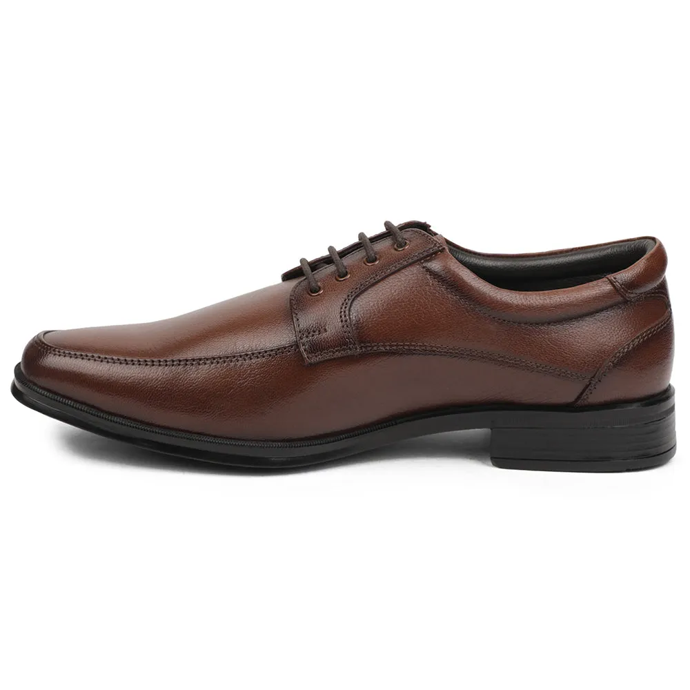 Healers Brown Formal Lacing Derby Shoes For Men UDL-9 By Liberty
