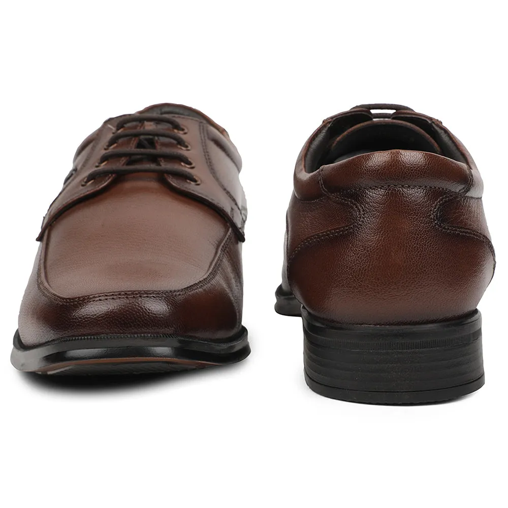 Healers Brown Formal Lacing Derby Shoes For Men UDL-9 By Liberty