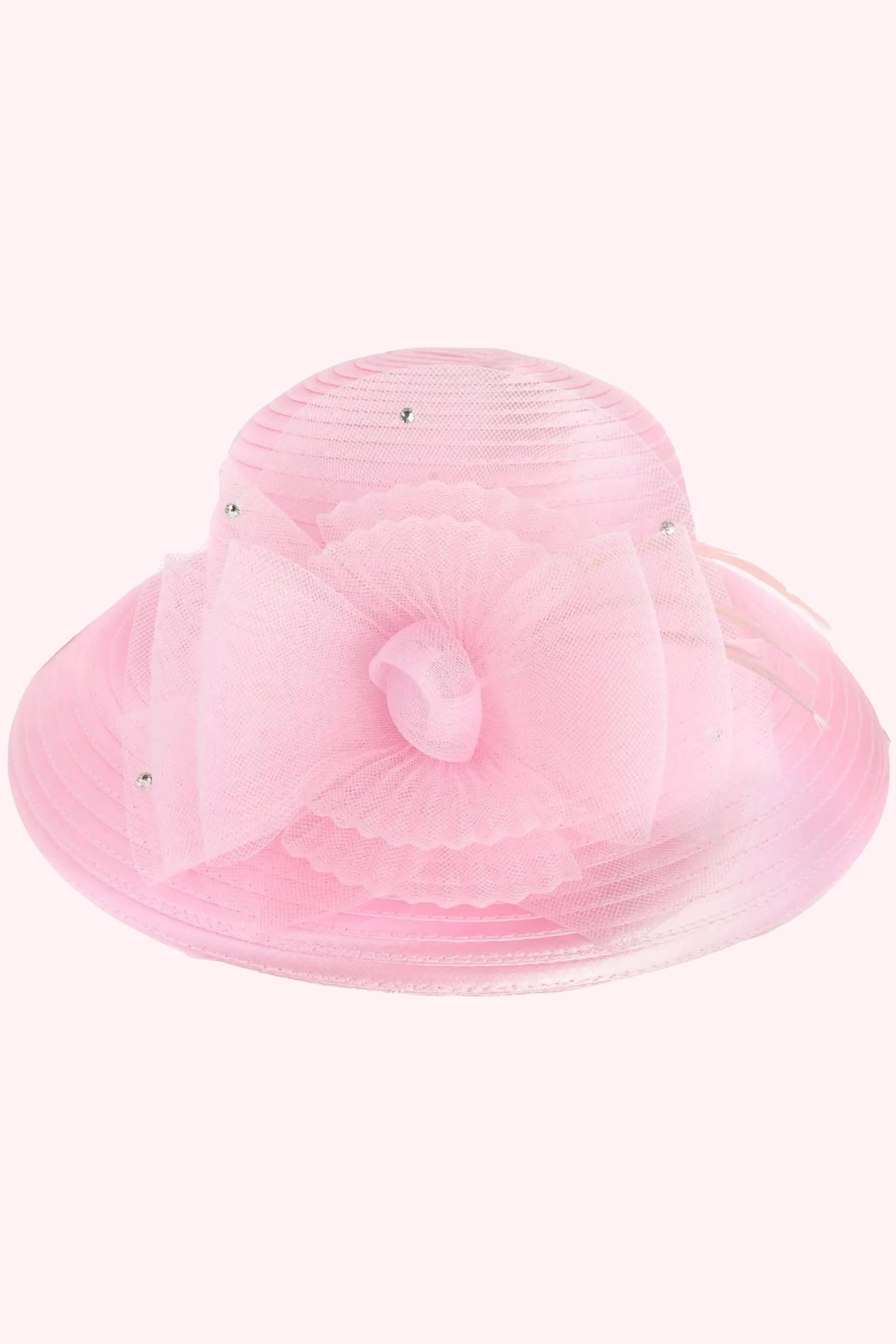 Kentucky Derby Down Brim Feather Ribbon Hat