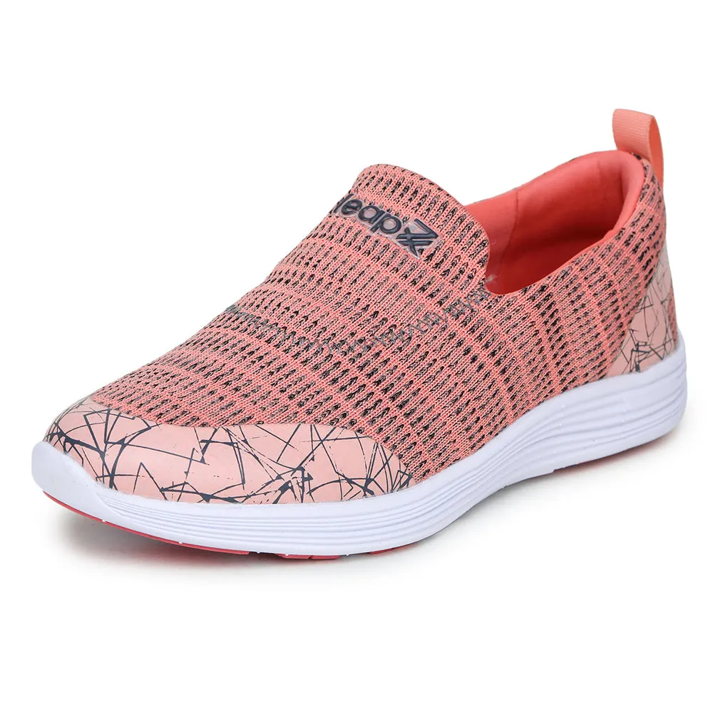 Leap7x Non Lacing Peach Casual Slip on Shoes For Women TRACY By Liberty