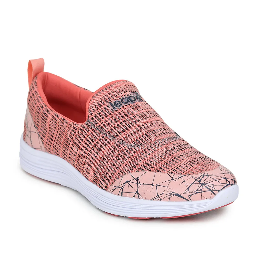 Leap7x Non Lacing Peach Casual Slip on Shoes For Women TRACY By Liberty