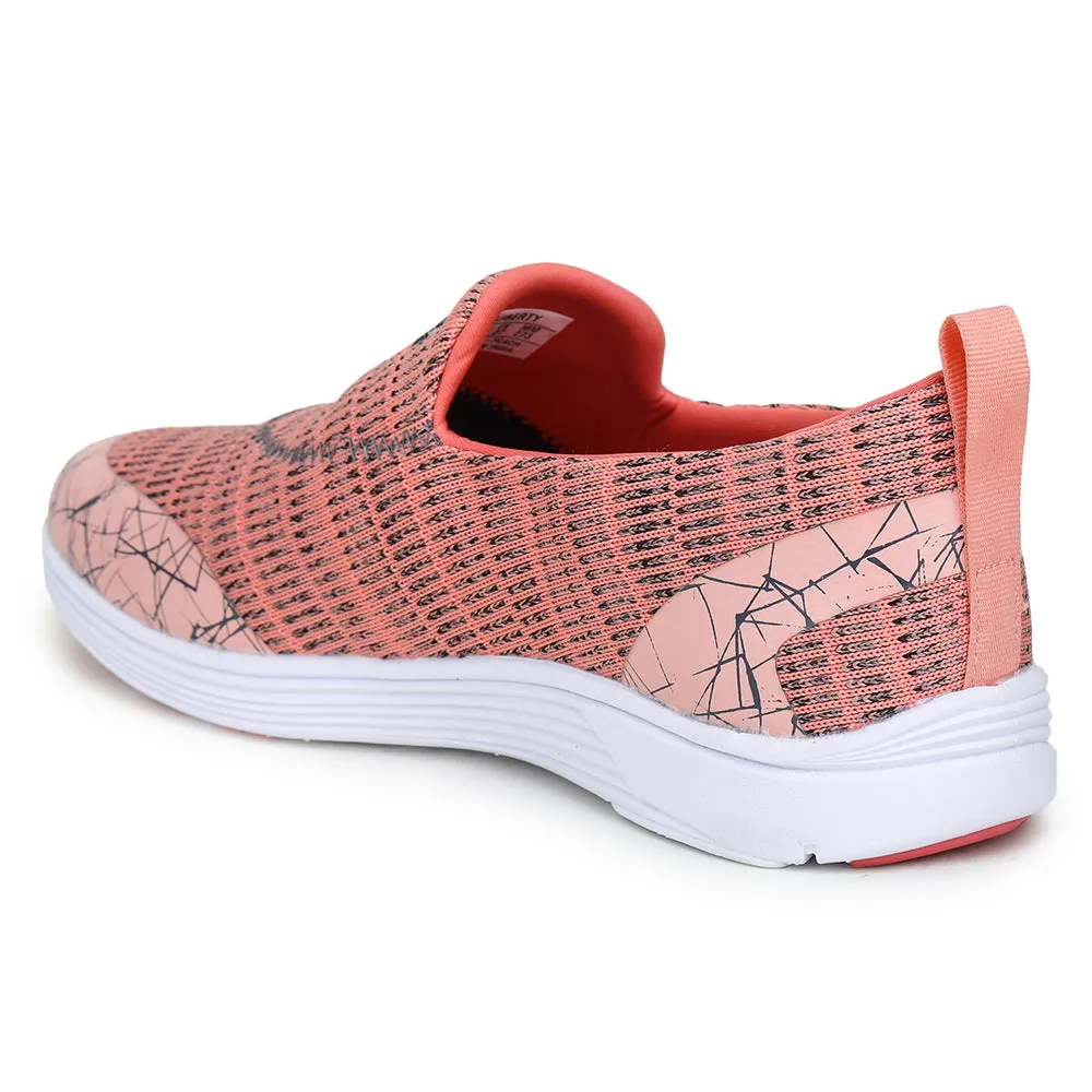 Leap7x Non Lacing Peach Casual Slip on Shoes For Women TRACY By Liberty