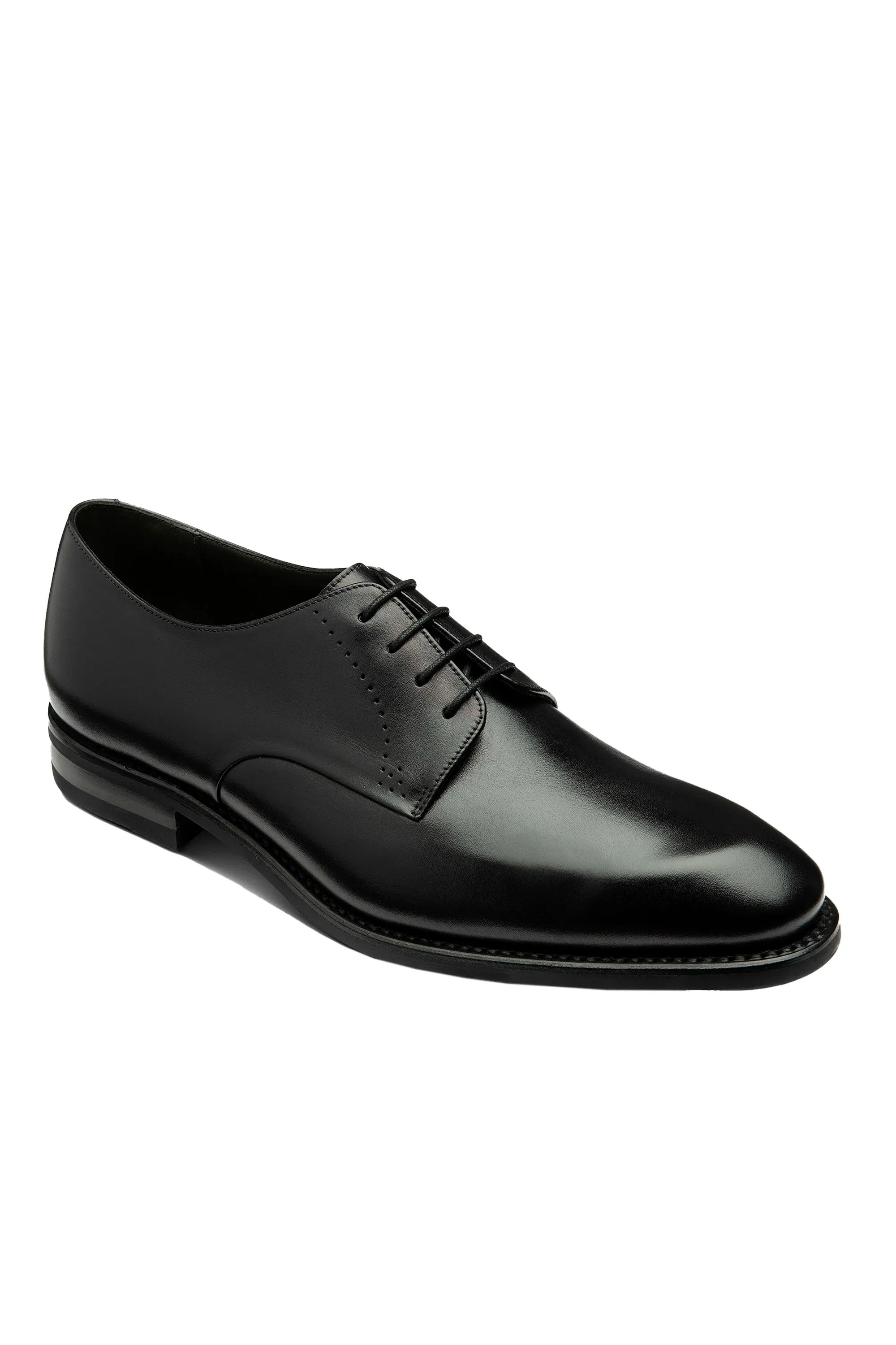 Loake Gosling Plain Derby Shoe Black