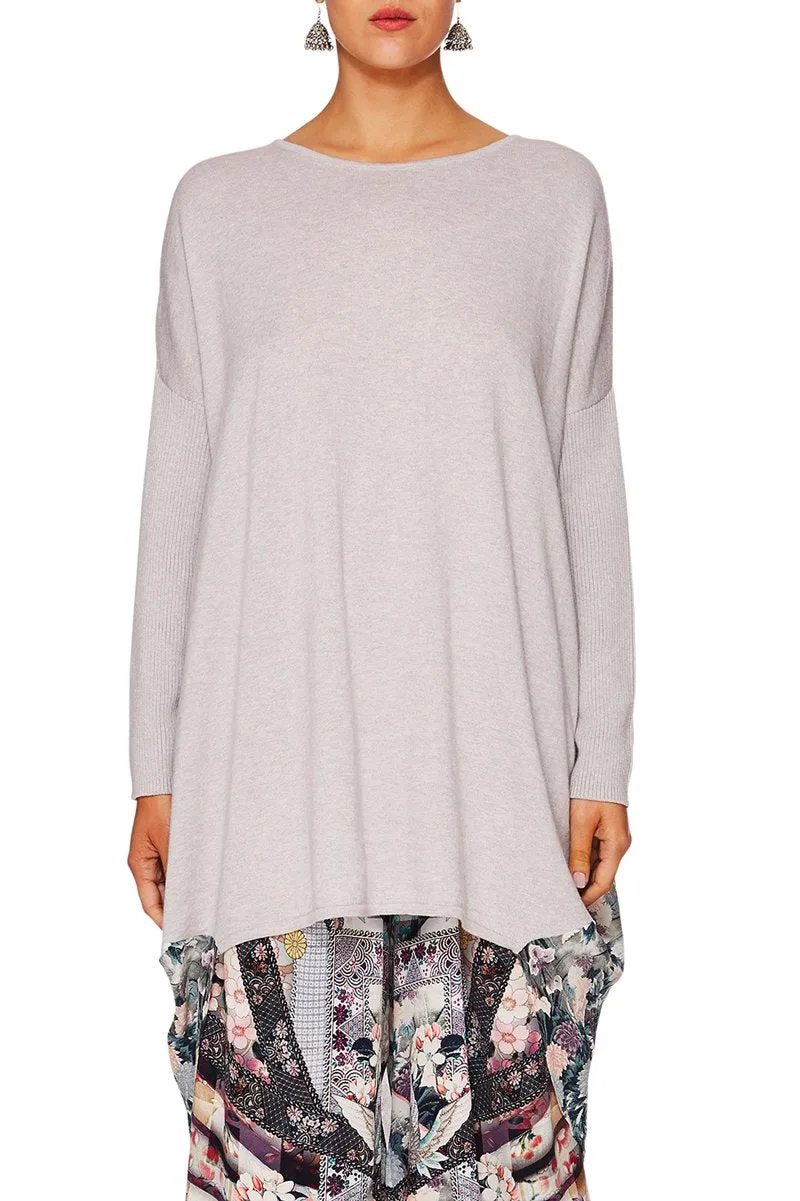 LONG SLEEVE JUMPER WITH PRINT BACK IN HER SHOES