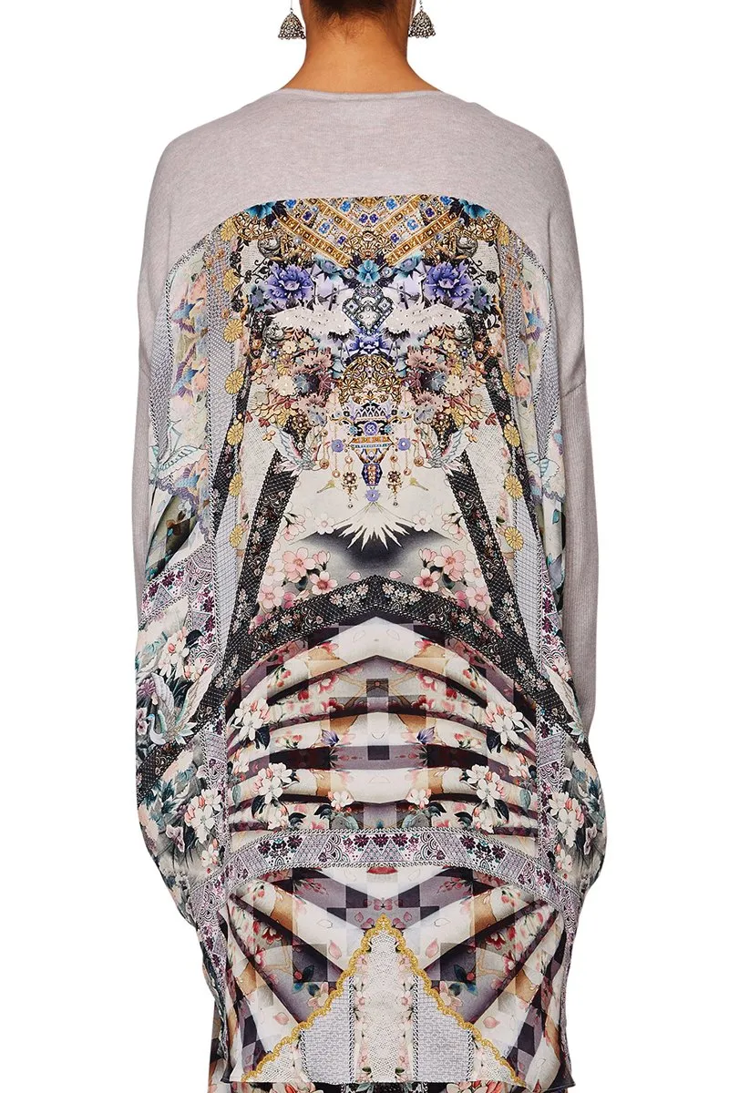 LONG SLEEVE JUMPER WITH PRINT BACK IN HER SHOES
