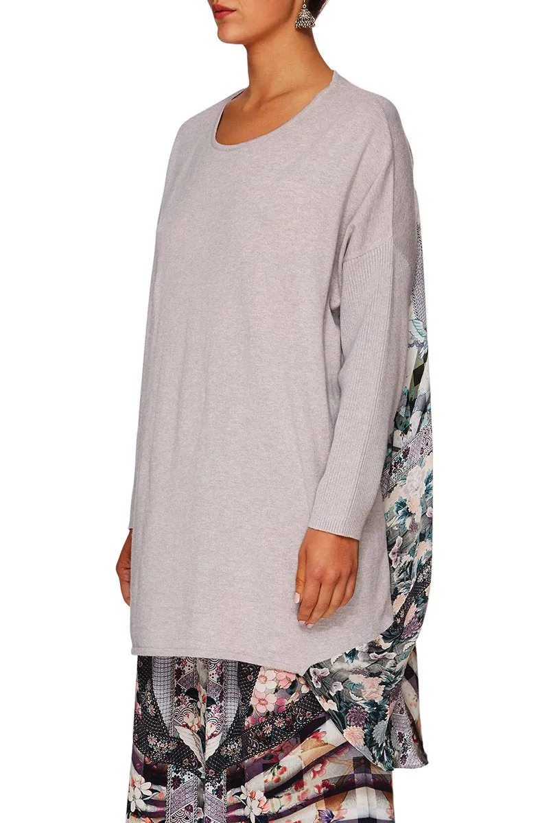 LONG SLEEVE JUMPER WITH PRINT BACK IN HER SHOES