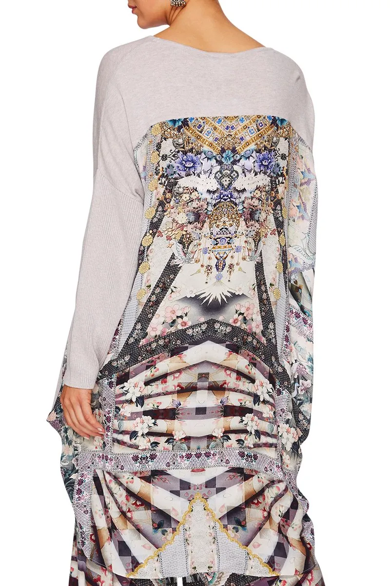 LONG SLEEVE JUMPER WITH PRINT BACK IN HER SHOES