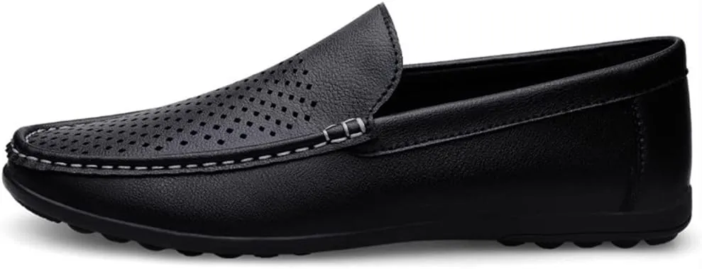 Men's Loafers Shoes Moccasins Shoes Breathable Simple Vegan Leather Flexible Flat Heel Resistant Prom Slip On