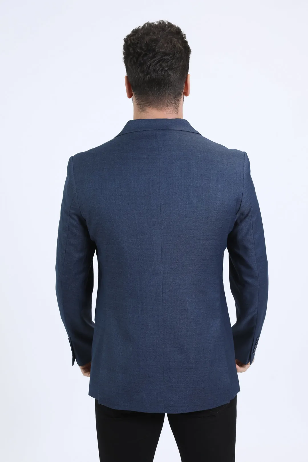 Mens Modern Fit Blue Blazer