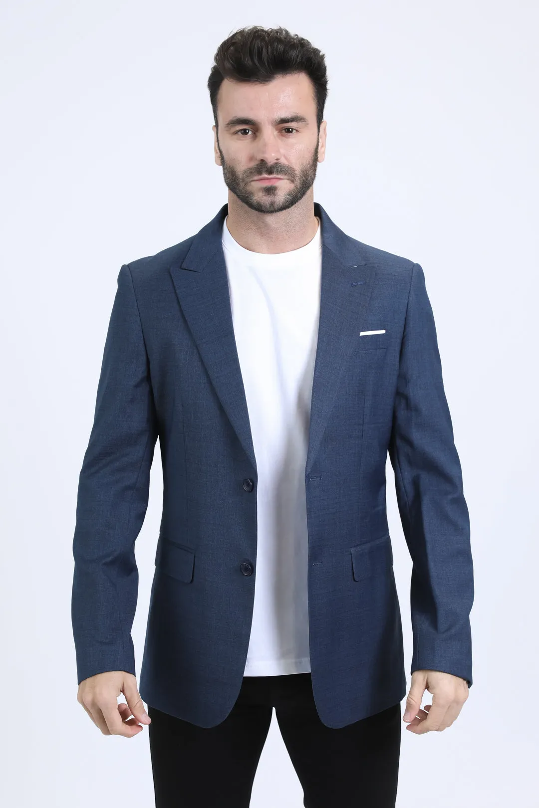 Mens Modern Fit Blue Blazer