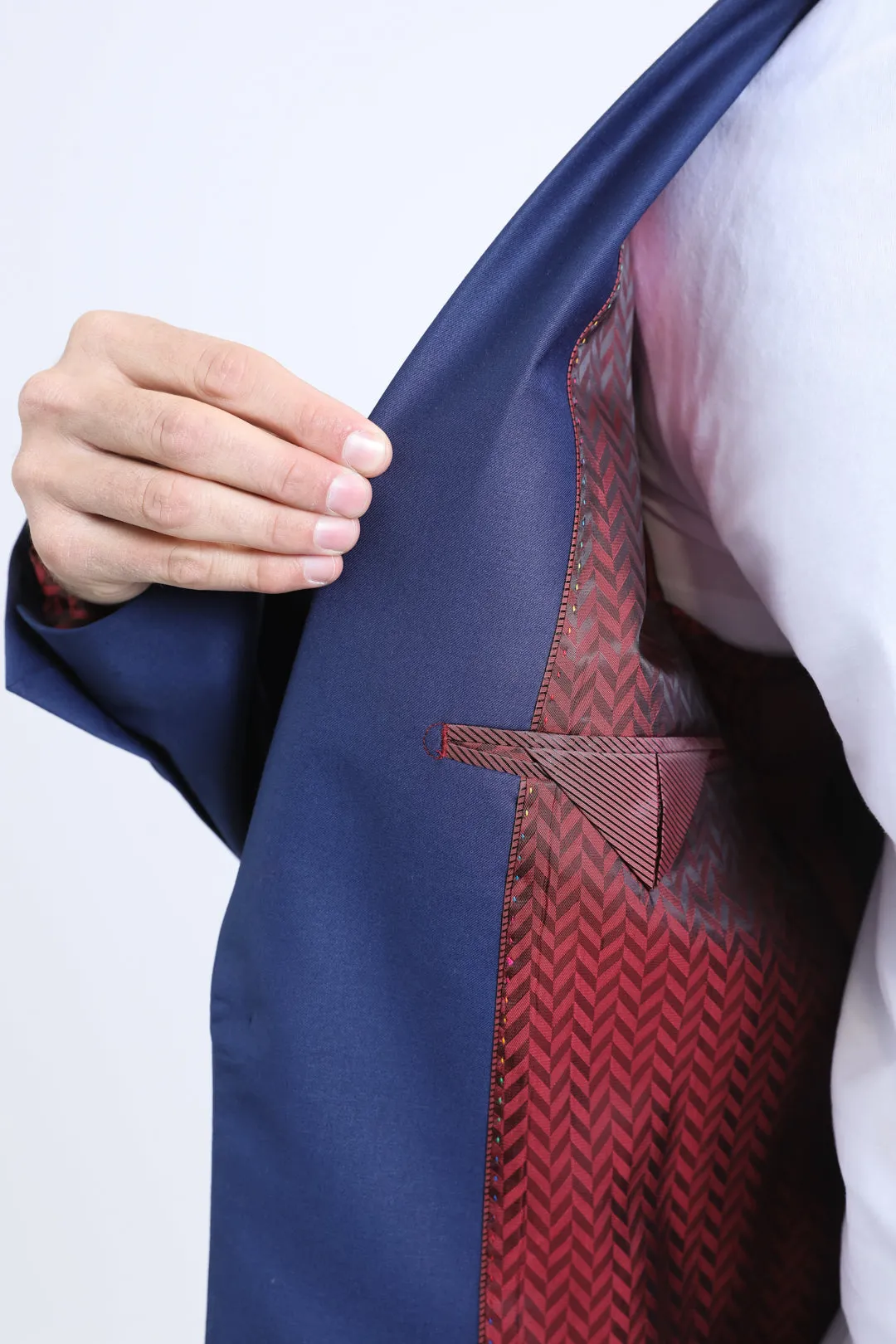 Mens Modern Fit Navy Blazer