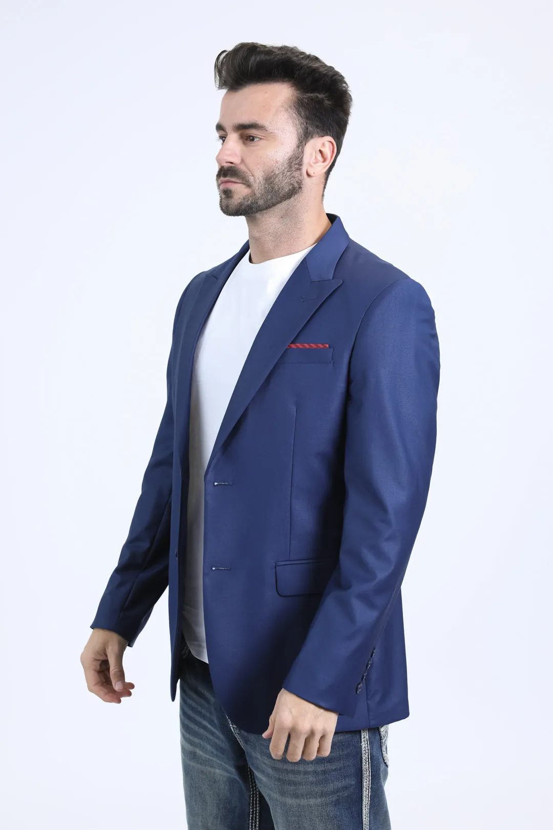 Mens Modern Fit Navy Blazer