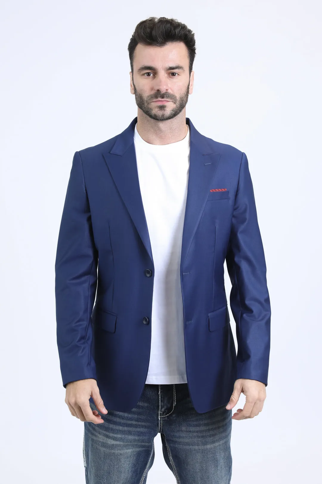 Mens Modern Fit Navy Blazer