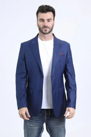 Mens Modern Fit Navy Blazer