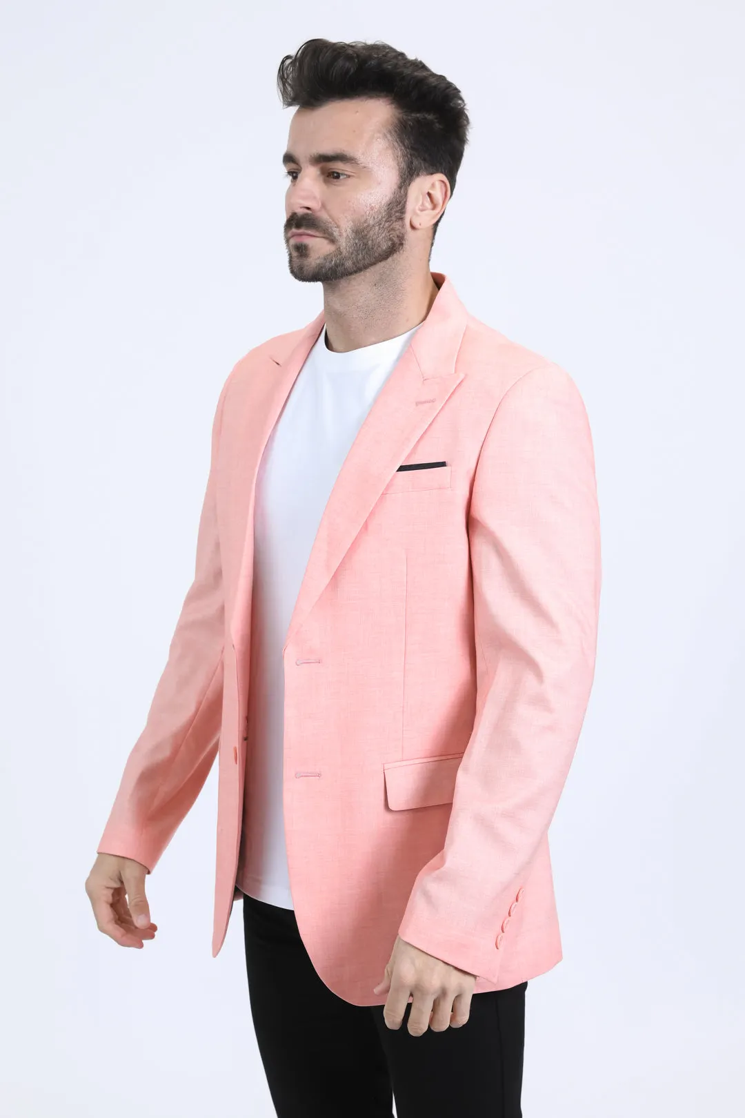 Mens Modern Fit Peach Blazer