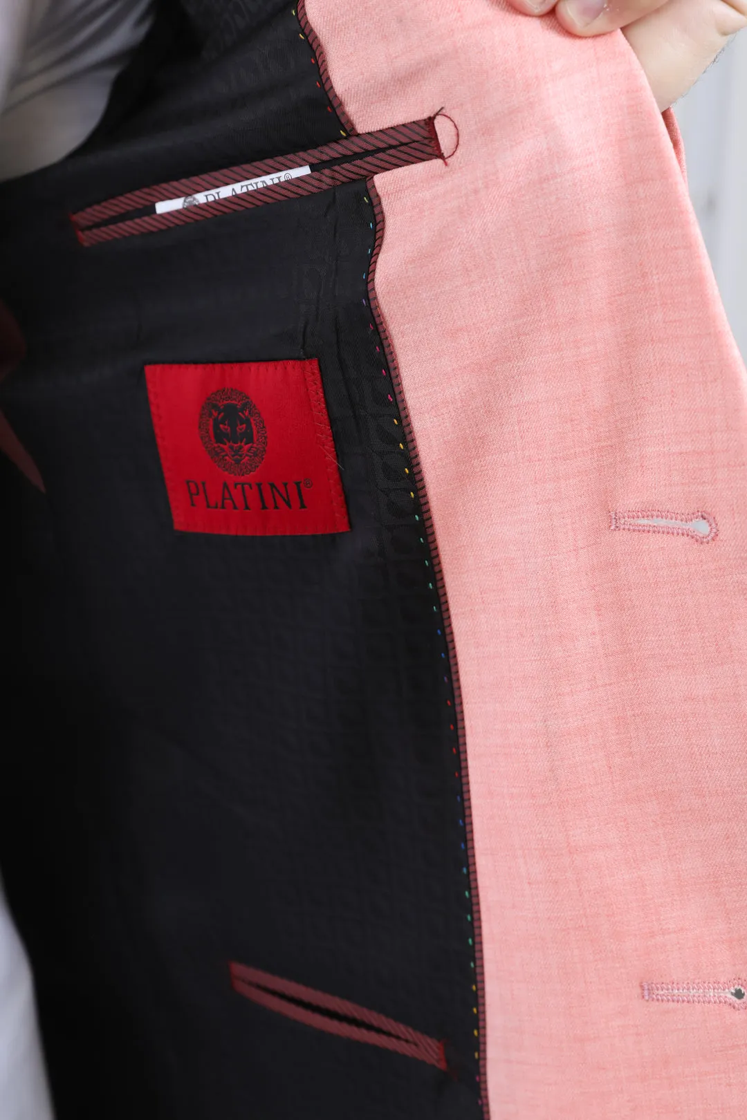 Mens Modern Fit Peach Blazer