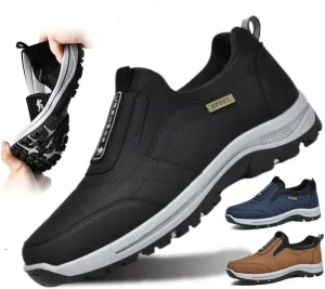 Men's Slip-On Walking Shoes, Lightweight Comfort Breathable Loafers Non-Slip Hiking Shoes