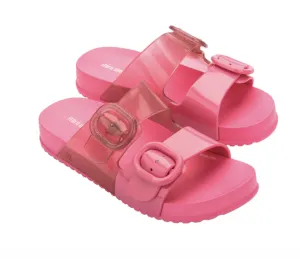 Mini Melissa Cozy Slide - Pink Glitter