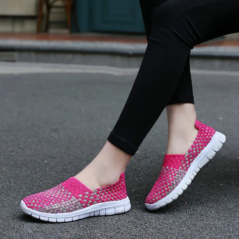 Nanccy Comfortable Flat Woven Casual Shoes