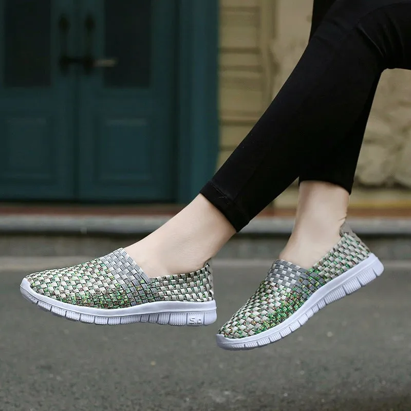 Nanccy Comfortable Flat Woven Casual Shoes