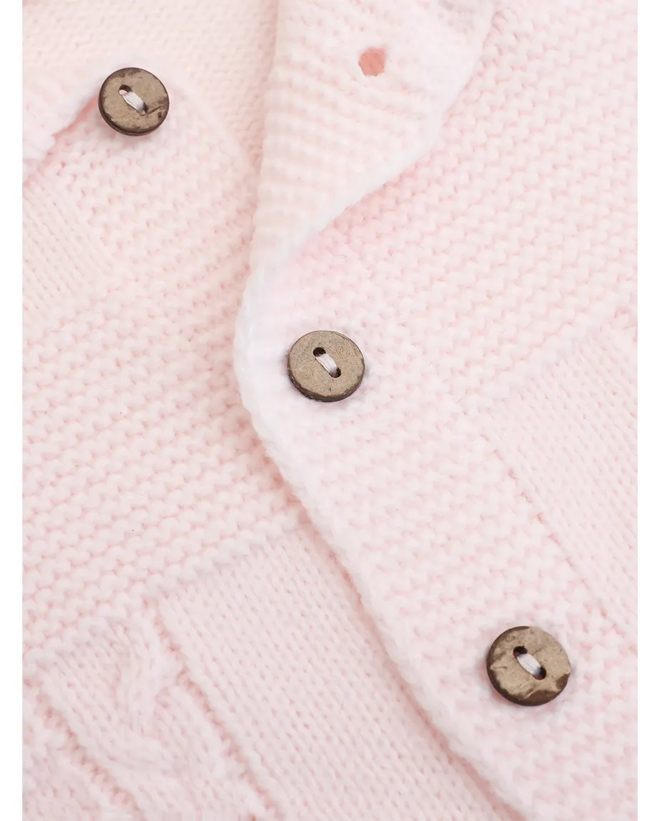 Newborn Baby Button-Down Knit Jumpsuit