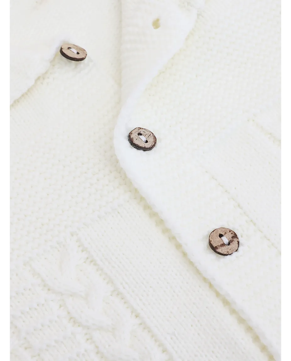 Newborn Baby Button-Down Knit Jumpsuit