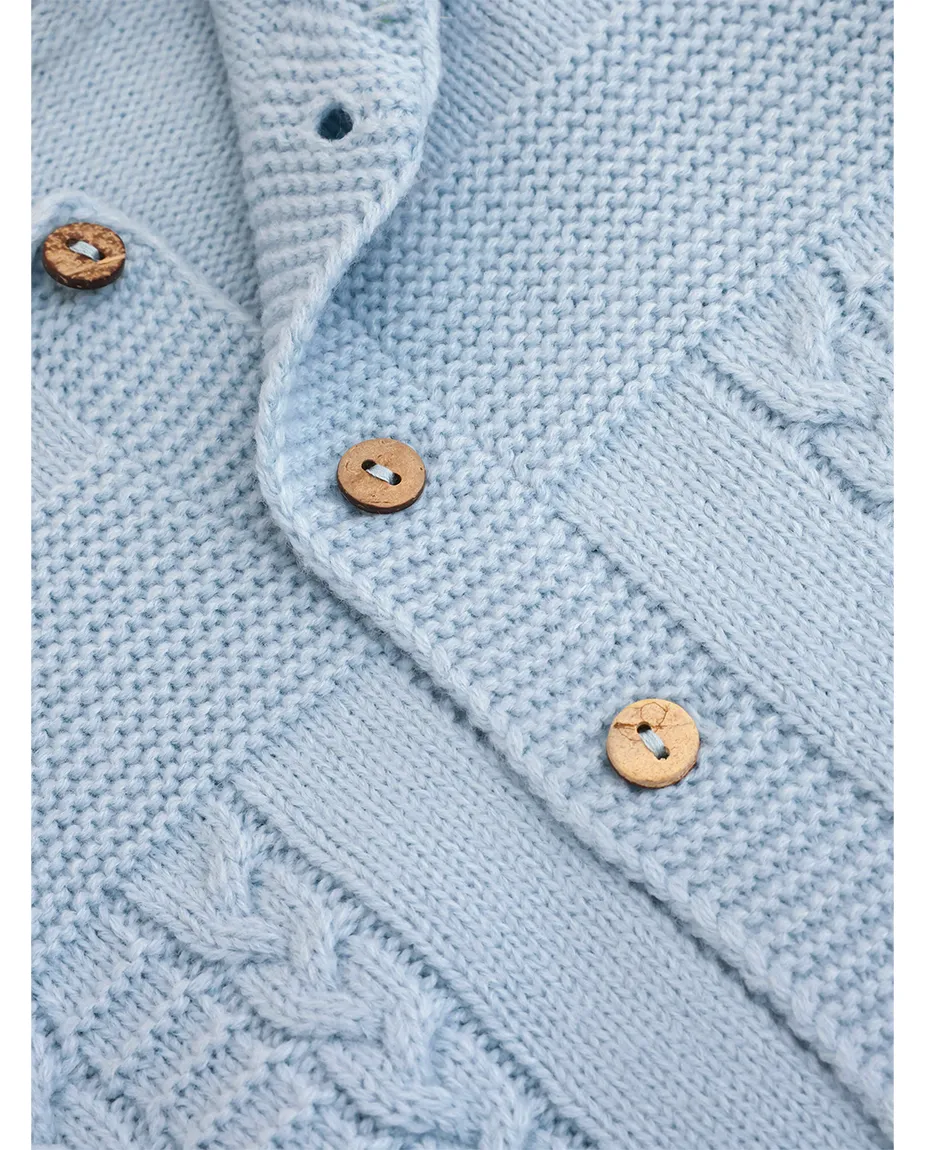 Newborn Baby Button-Down Knit Jumpsuit