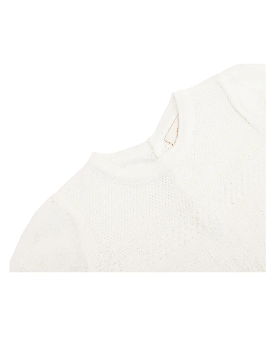 Newborn Baby Pointelle Textured Knit Jumpsuit