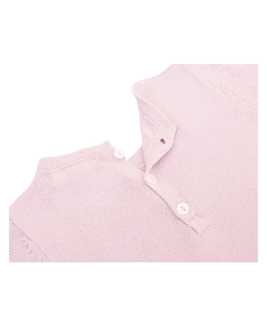 Newborn Baby Pointelle Textured Knit Jumpsuit