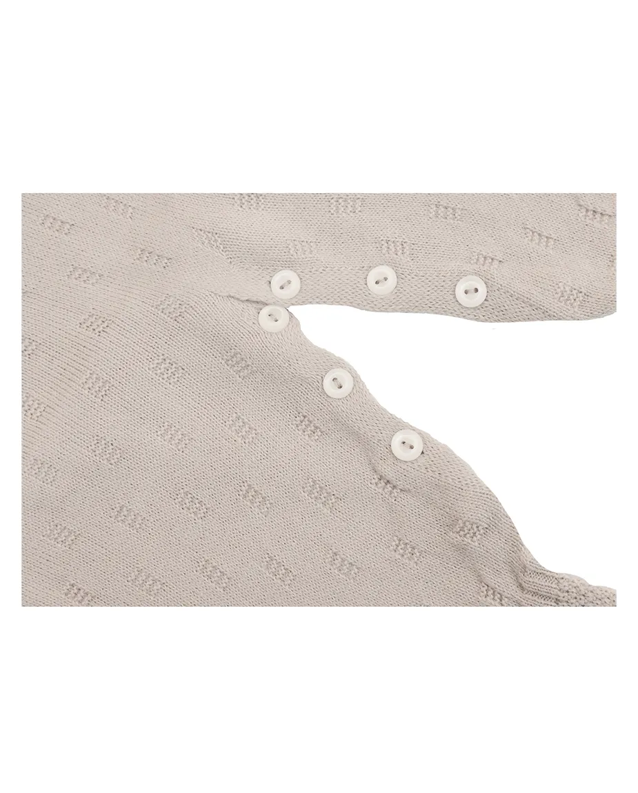 Newborn Baby Pointelle Textured Knit Jumpsuit