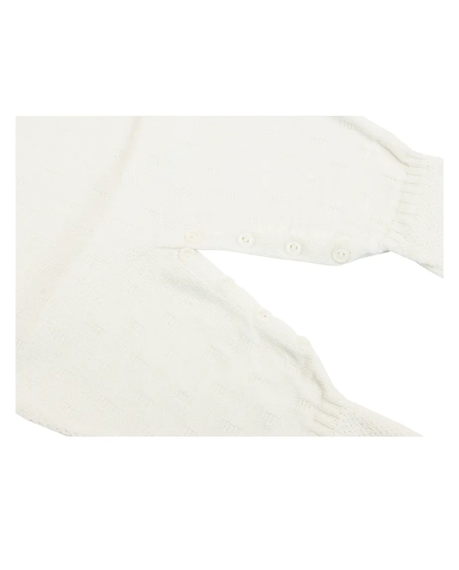 Newborn Baby Pointelle Textured Knit Jumpsuit