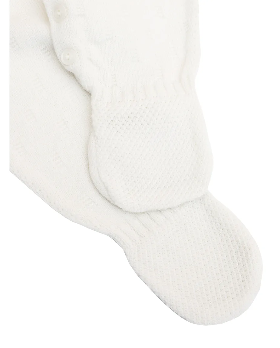 Newborn Baby Pointelle Textured Knit Jumpsuit
