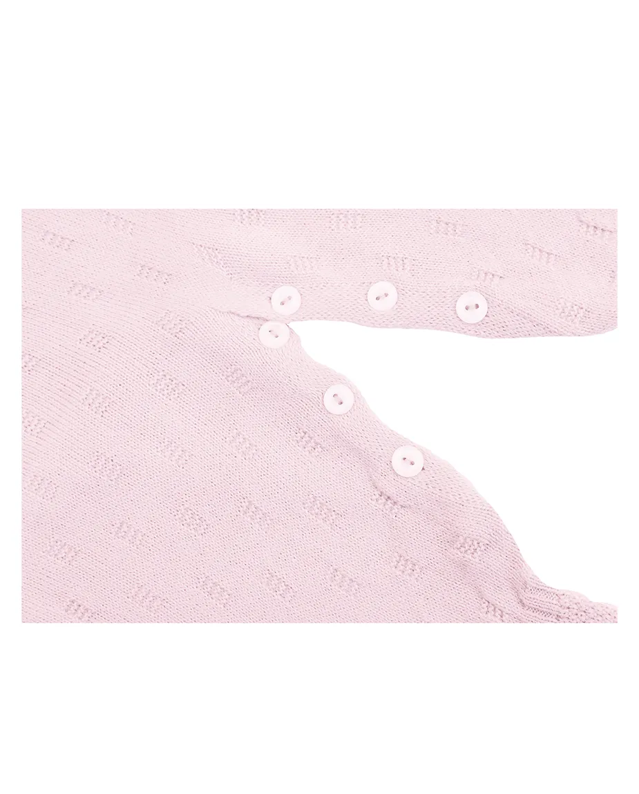 Newborn Baby Pointelle Textured Knit Jumpsuit