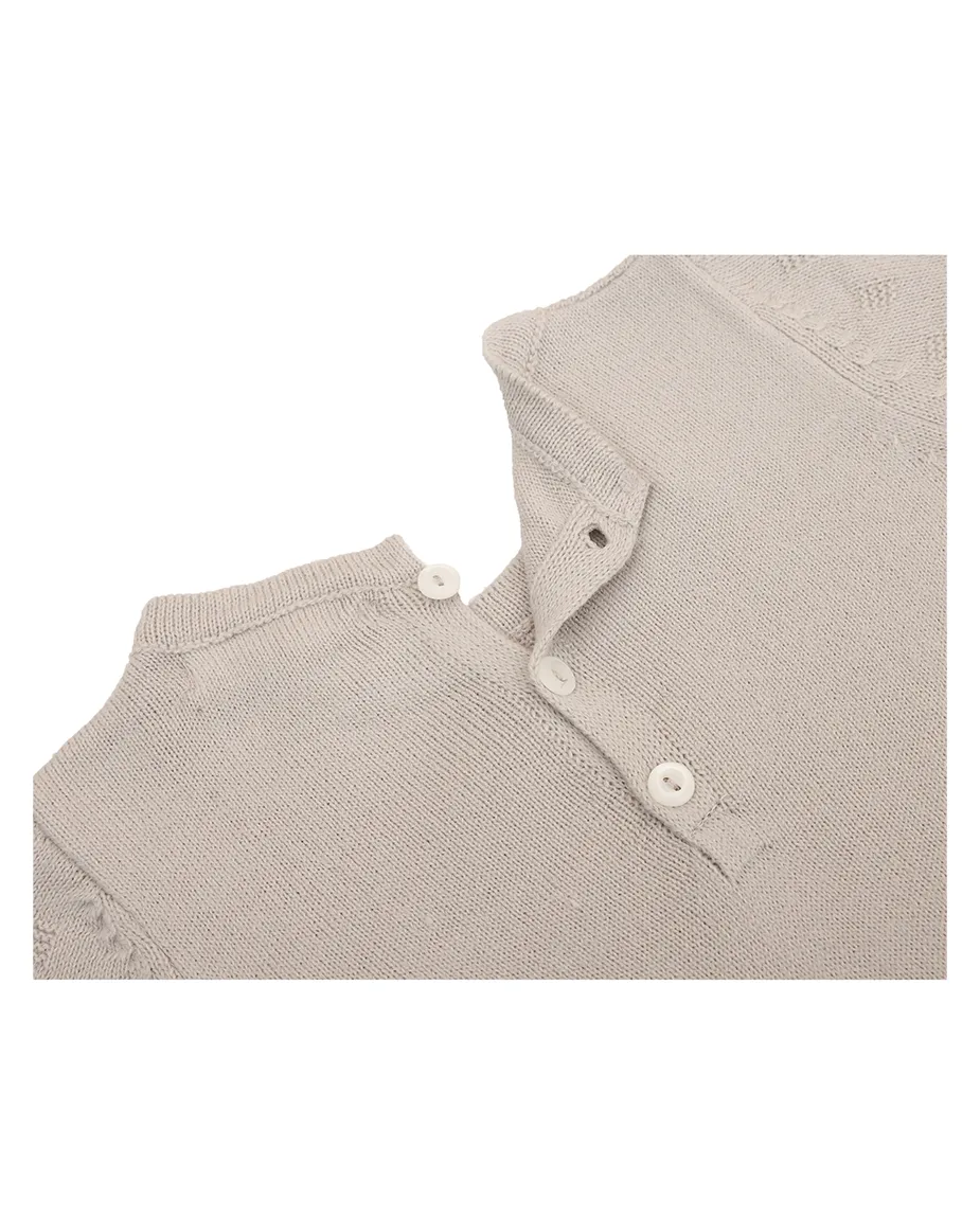 Newborn Baby Pointelle Textured Knit Jumpsuit