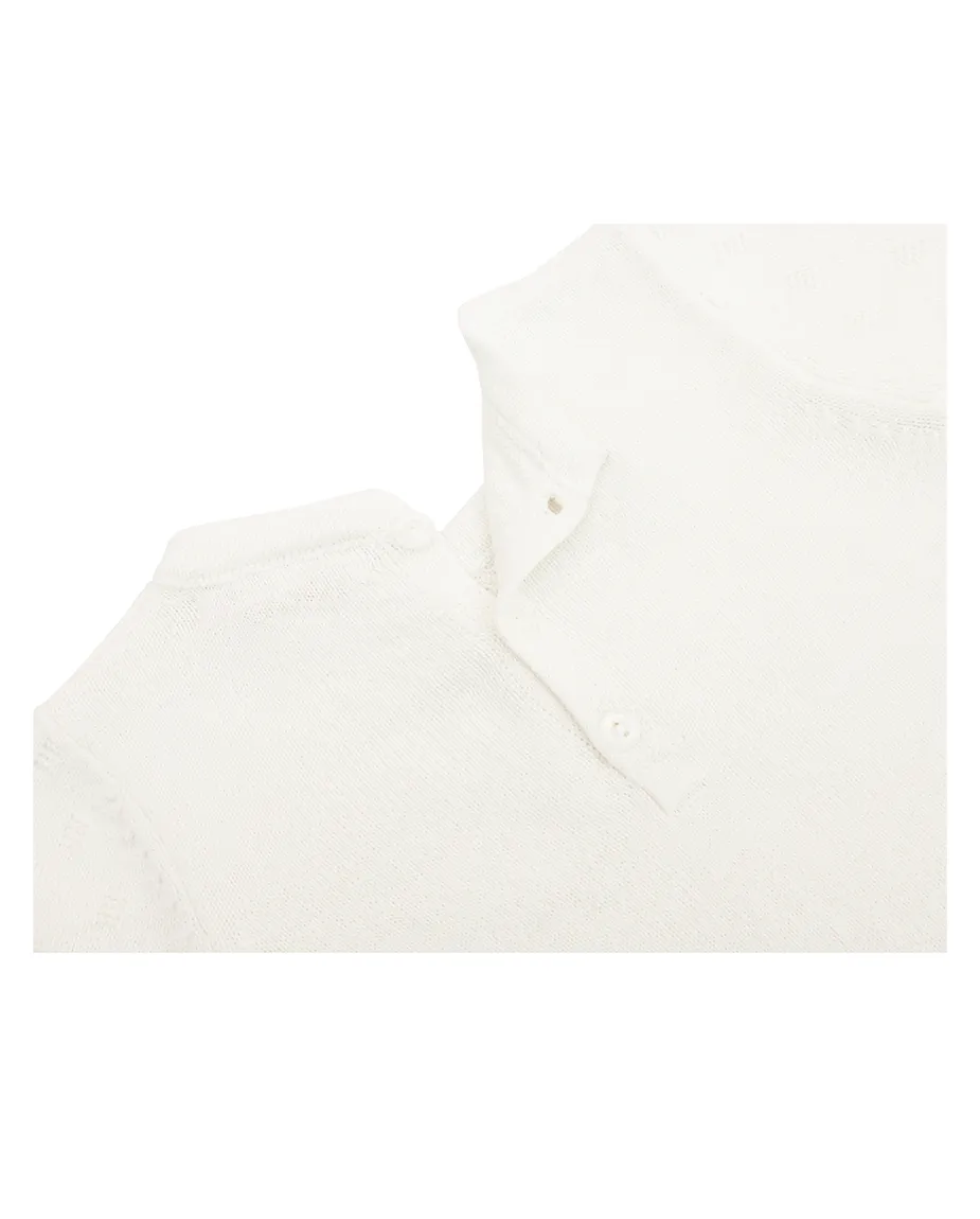 Newborn Baby Pointelle Textured Knit Jumpsuit