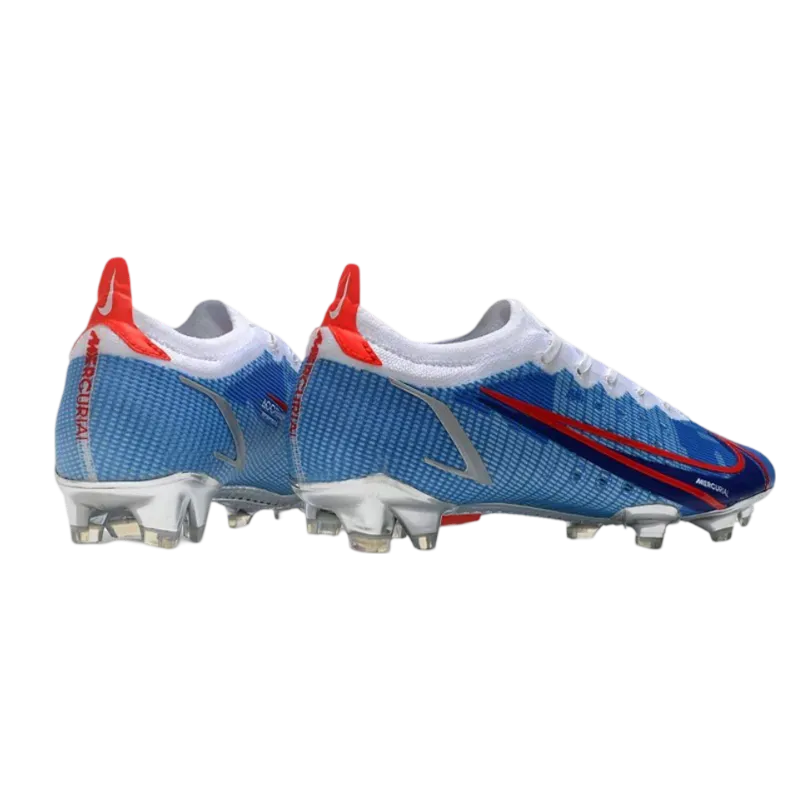 Nike Mercurial Vapor 14 Elite FG Bleu Silver Red - Goatkits Boots