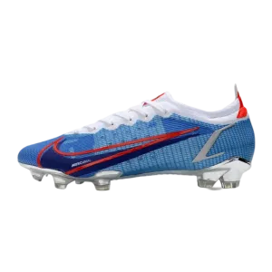 Nike Mercurial Vapor 14 Elite FG Bleu Silver Red - Goatkits Boots