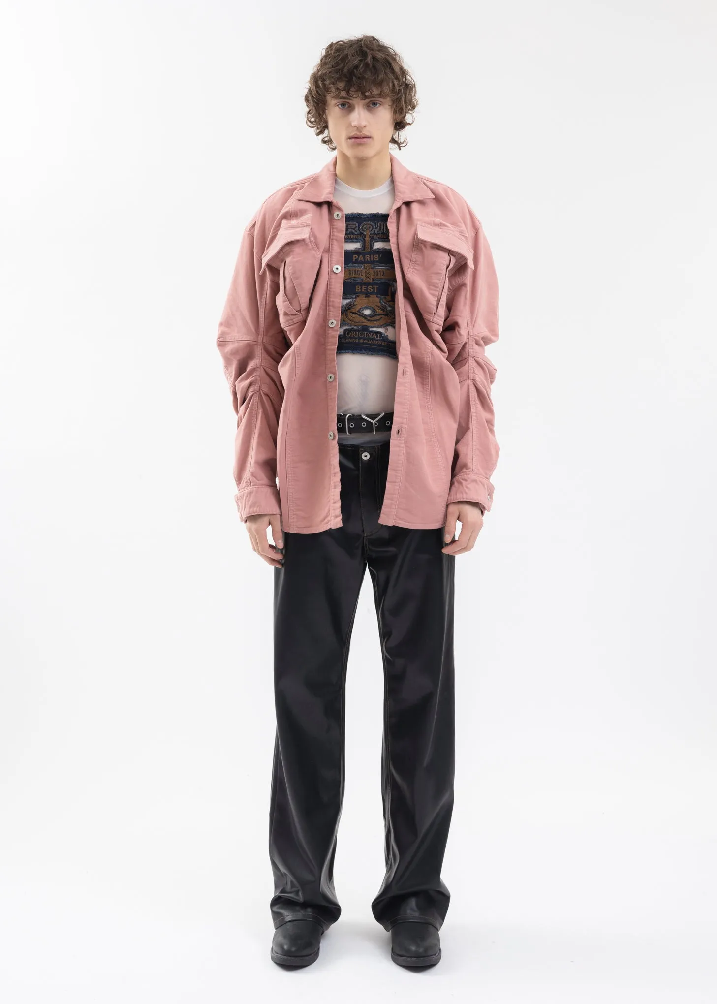 PINK CARGO SHIRT JACKET
