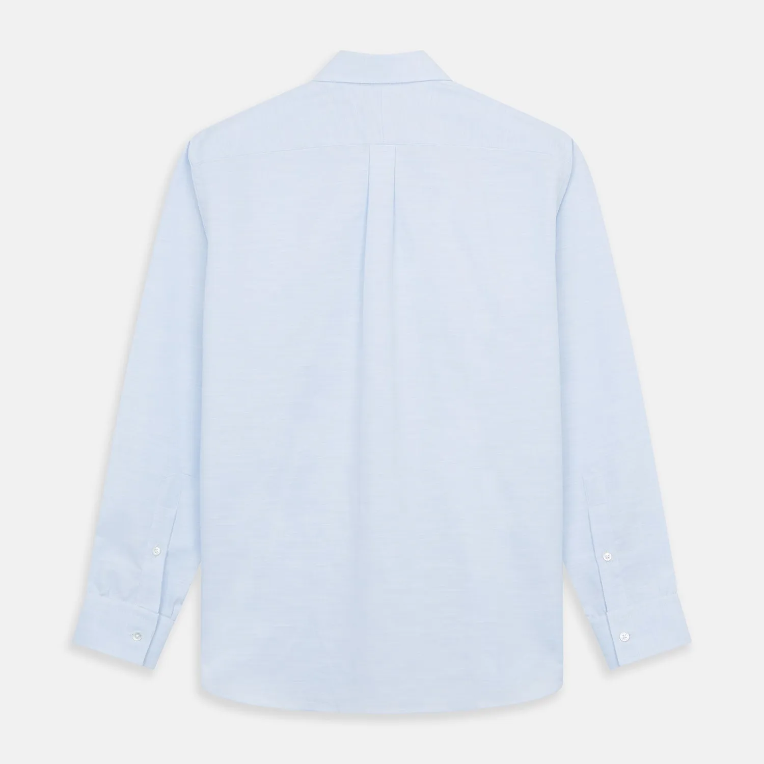 Plain Blue Weekend Fit Chambray Finch Shirt With Derby Collar And Chest Pocket