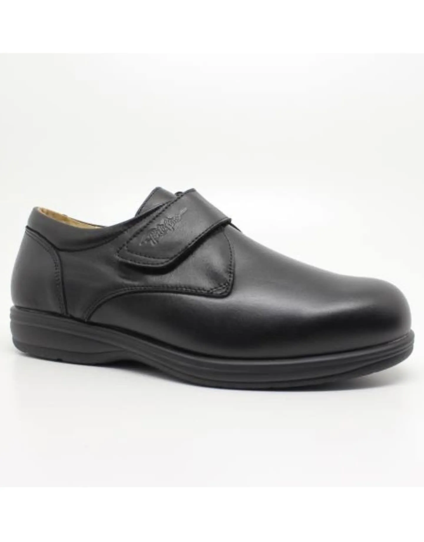 Portofino Men's ND-4050 Velcro Stretch Shoes- Nero Stretch