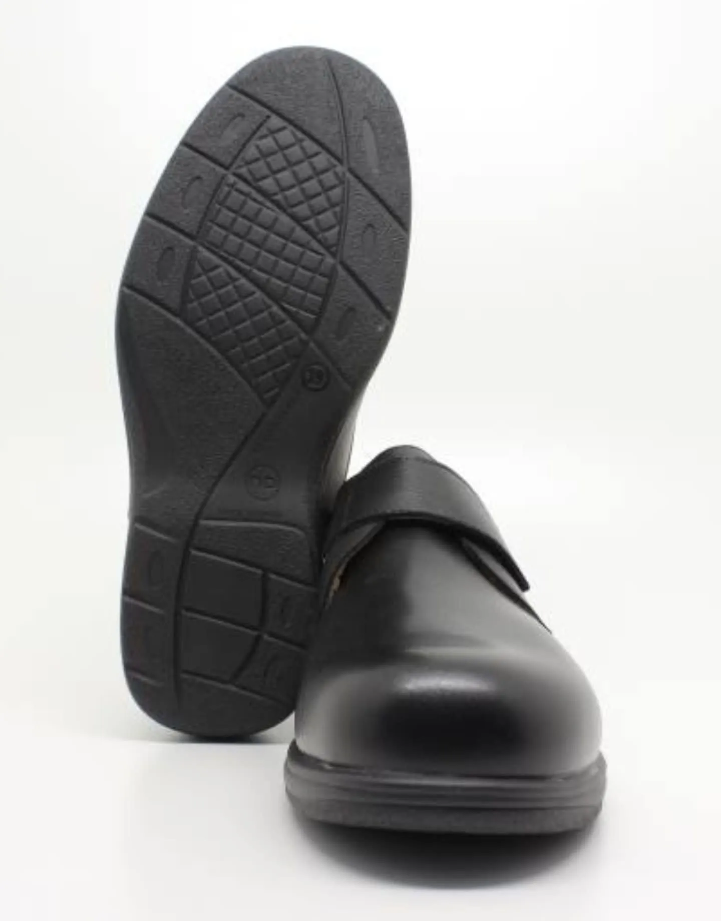 Portofino Men's ND-4050 Velcro Stretch Shoes- Nero Stretch