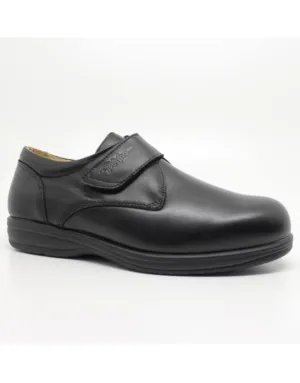 Portofino Men's ND-4050 Velcro Stretch Shoes- Nero Stretch