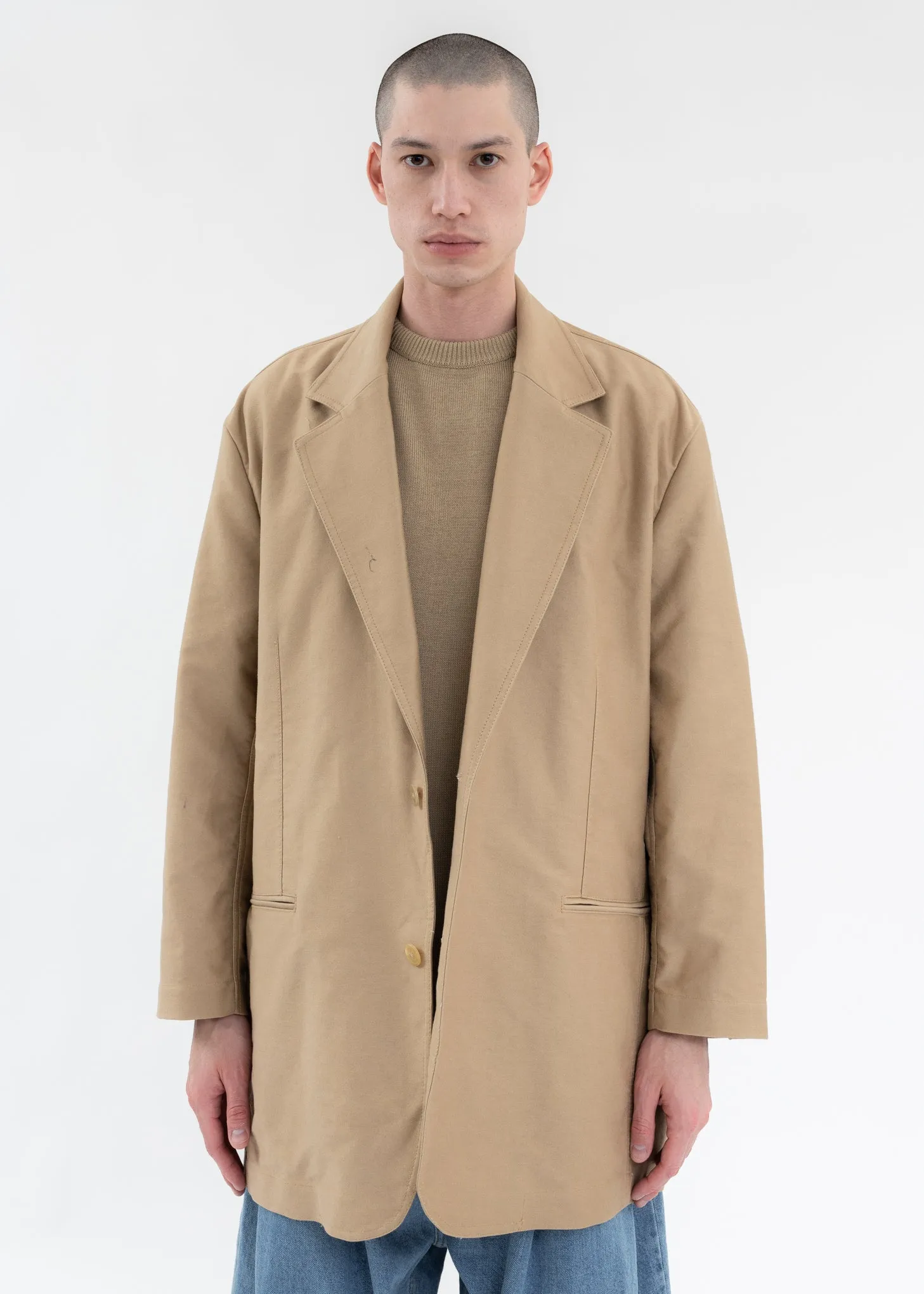 SAND BEIGE SINGLE BREASTED JACKET