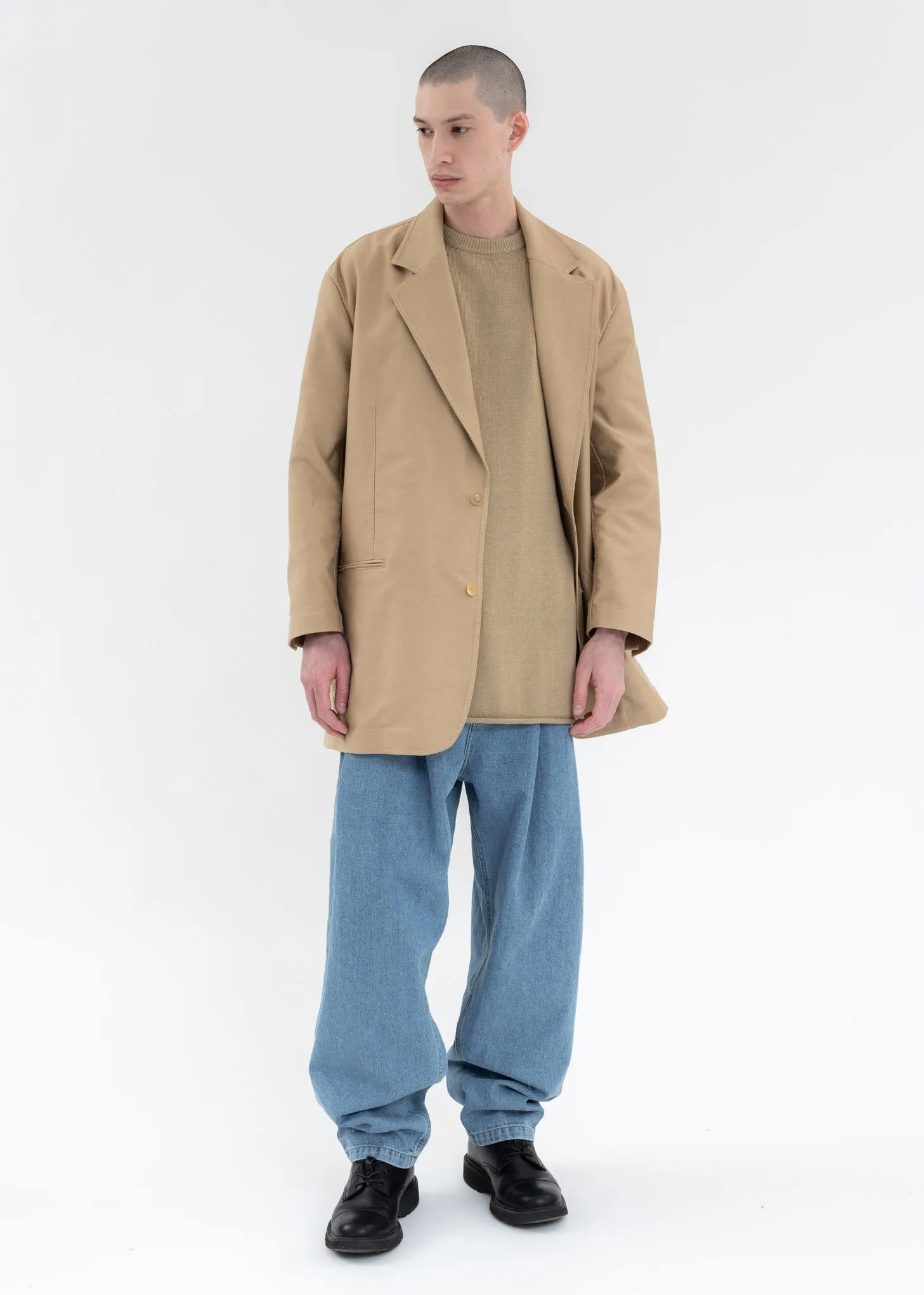 SAND BEIGE SINGLE BREASTED JACKET
